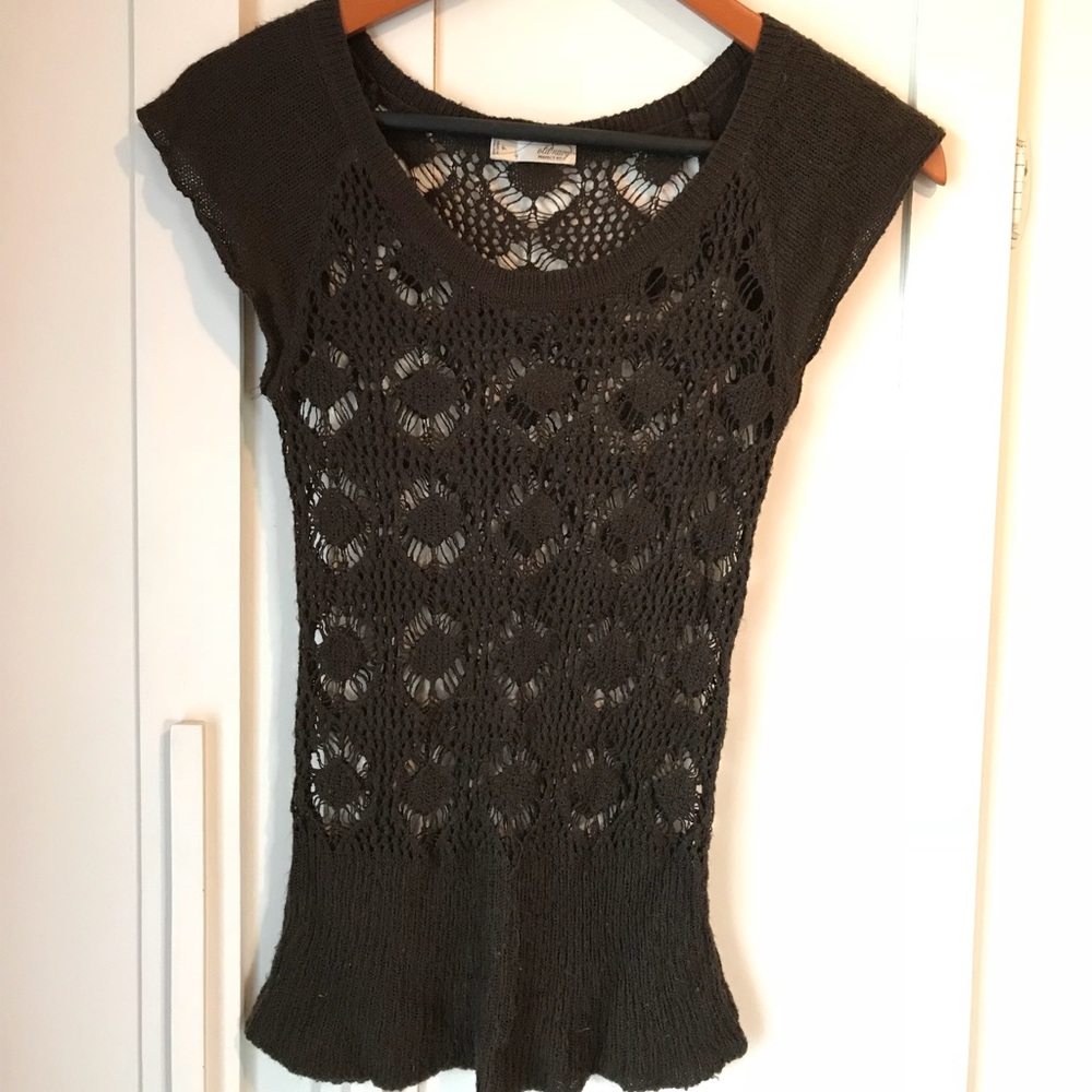 Brown Thin-knit sweater shirt by Old Navy
